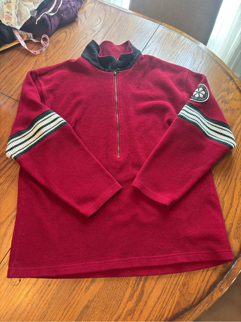 VTG 90s Y2K Gap Pro fleece striped pullover half zip sweatshirt snow ski XL